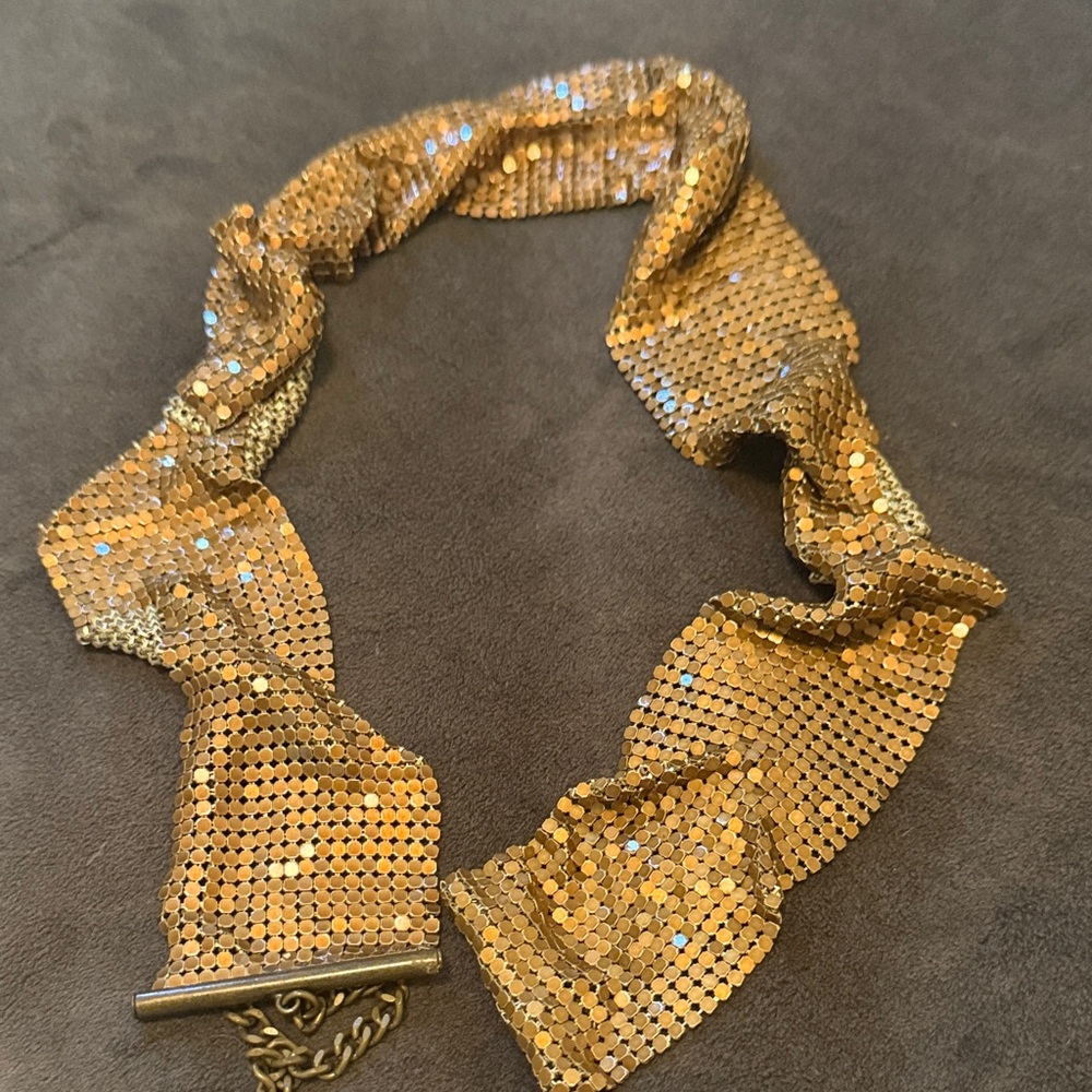 Gold Sequin Chain Necklace